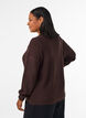 Cardigan en maille avec zip, Marron, Model image number 2
