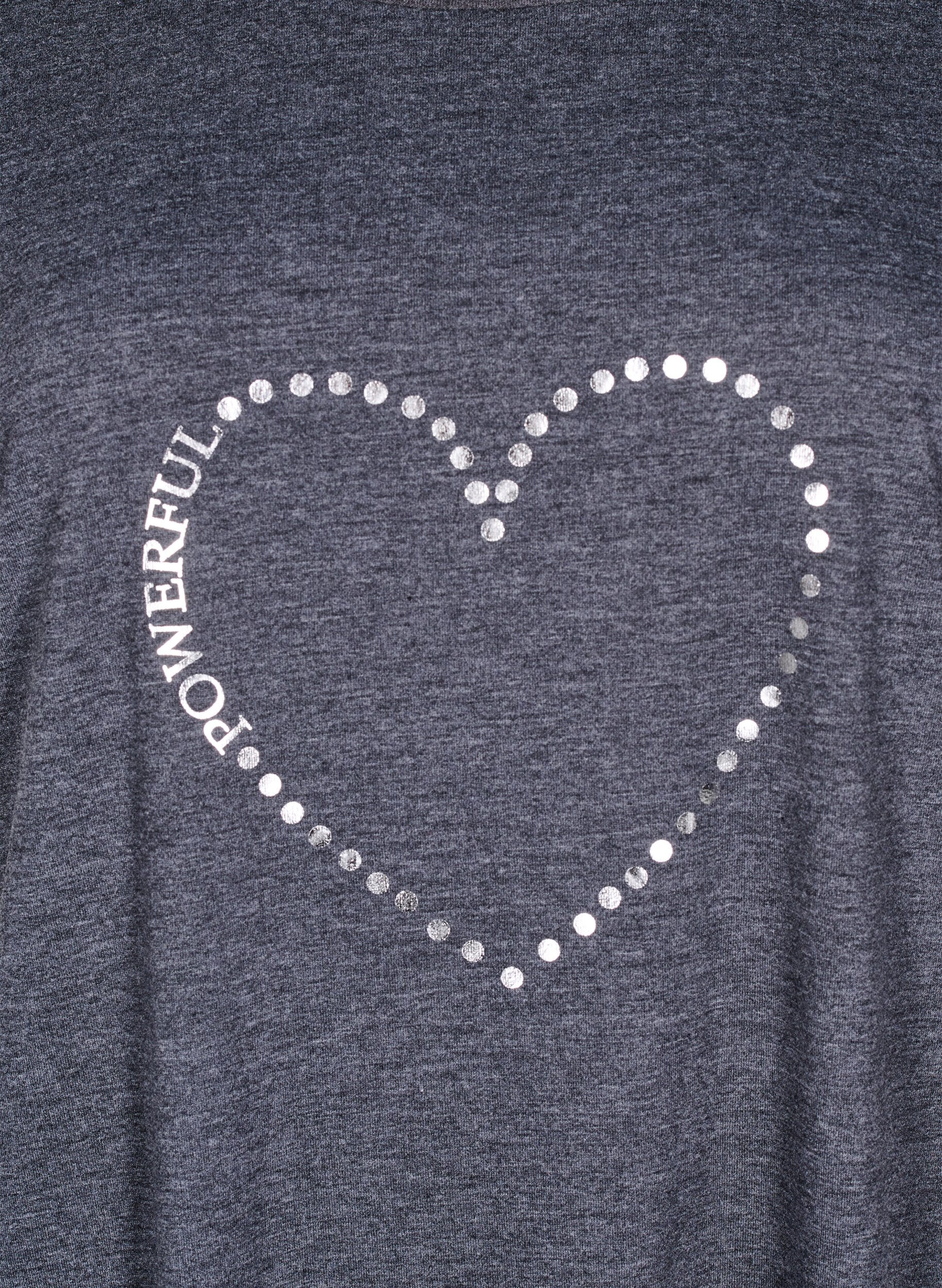 Zizzi Chemise de nuit &agrave; manches courtes avec imprim&eacute; de texte, , Packshot image number 2