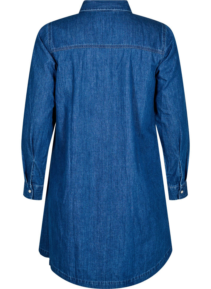 Jeanskleid mit Knöpfen, Blau, Packshot image number 1