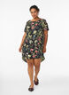 Kleid mit Aufdruck und kurzen &Auml;rmeln, Schwarz, Model image number 1