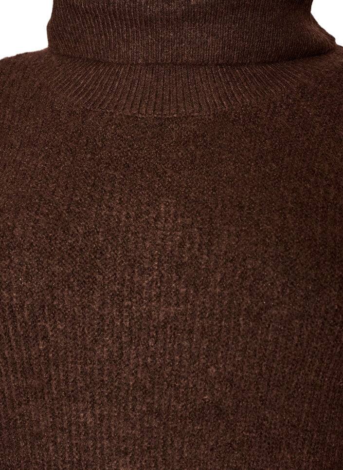 Strickkleid mit Rollkragen, Braun, Packshot image number 2