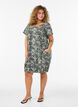 Robe en coton &agrave; manches courtes avec imprim&eacute;, Vert, Model image number 1
