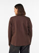 Cardigan ajust&eacute; en jersey avec boutons d&eacute;coratifs, Marron, Model image number 2