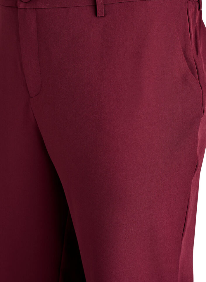 Pantalon avec poches et jambes droites, Bordeaux, Packshot image number 2