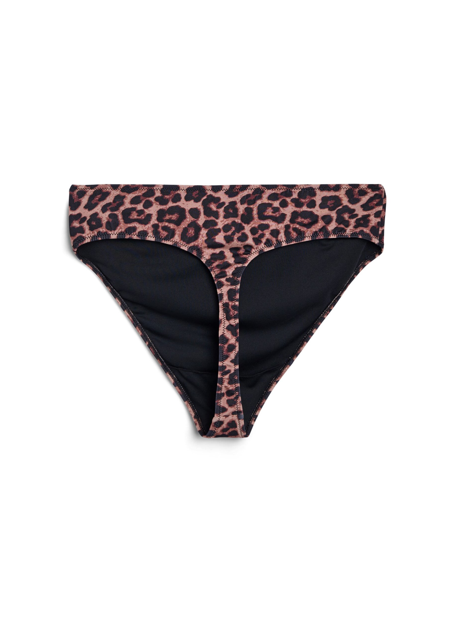 Zizzi String bikini l&eacute;opard, Marron, Packshot image number 1