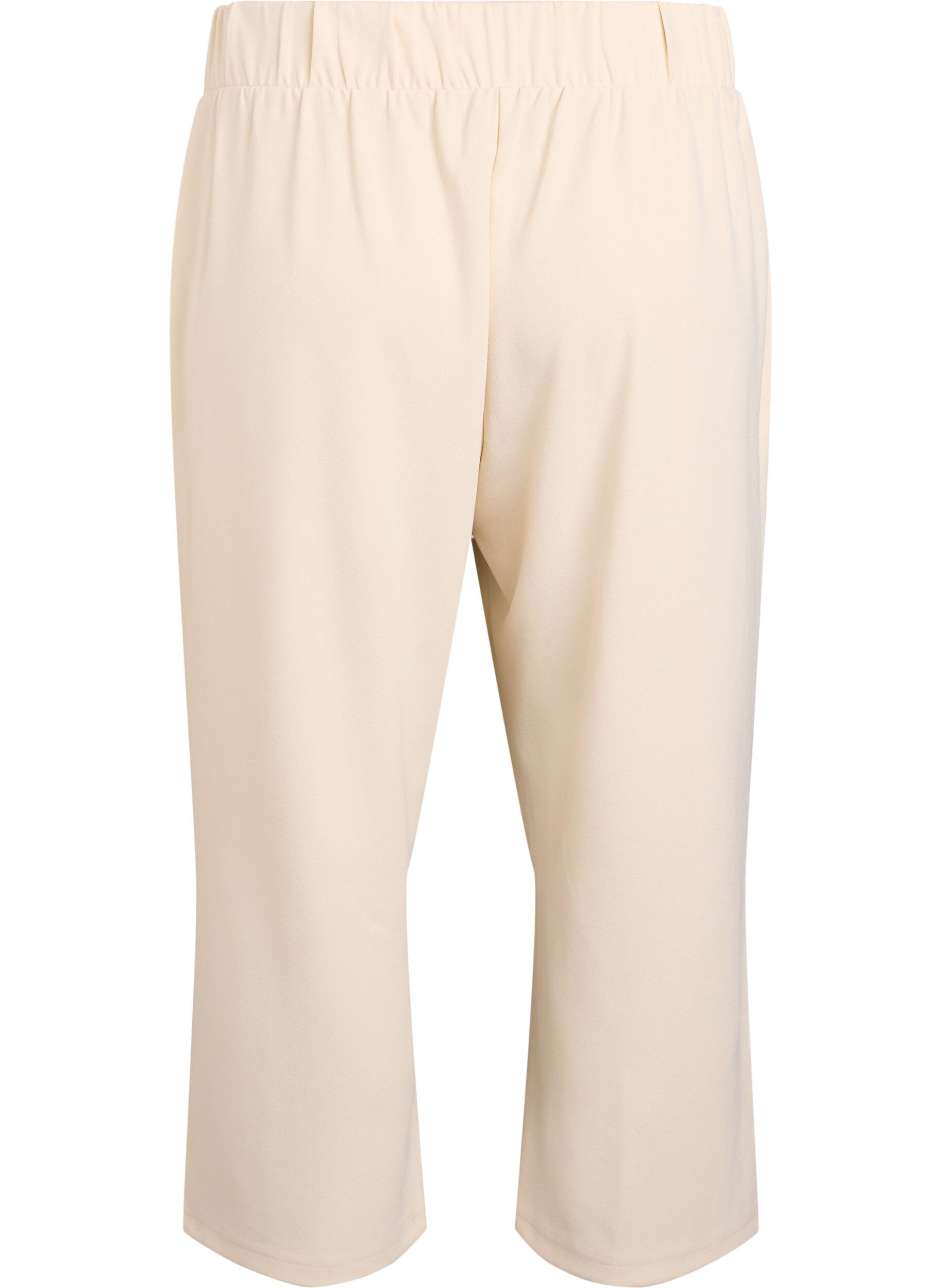 Zizzi Pantalon 7/8 &agrave; coupe ample, Beige, Packshot image number 1