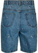 Short en jean taille haute avec des motifs brod&eacute;s, Bleu, Packshot image number 1