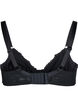 Soutien-gorge couvrant en mesh avec motif brodé, Noir, Packshot image number 1