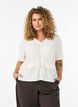 Bluse mit Struktur und Taillenbindung, Vanille, Model image number 0