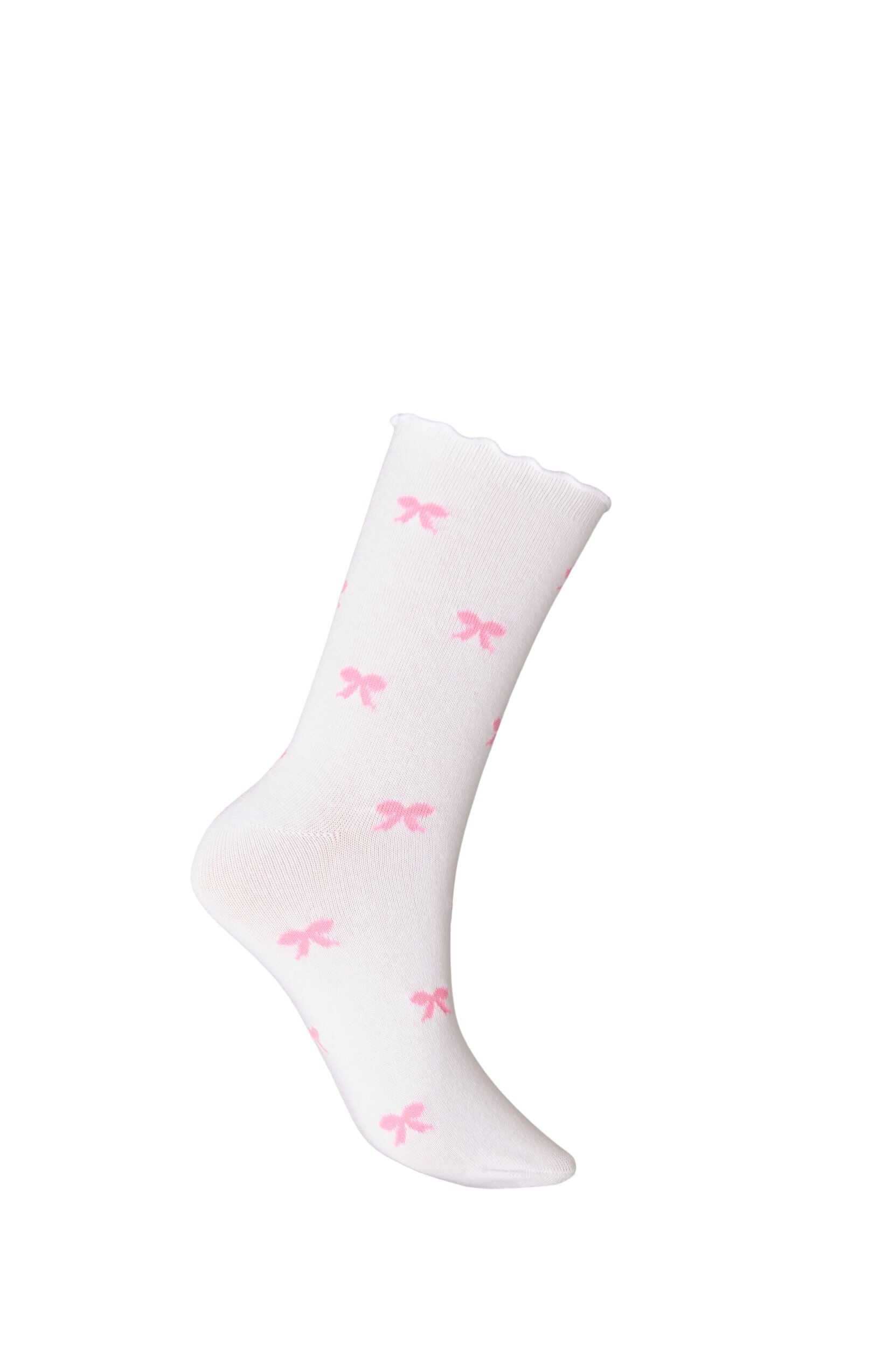 Zizzi Socken aus Baumwolle mit Mustern, Wei&szlig;, Packshot image number 1