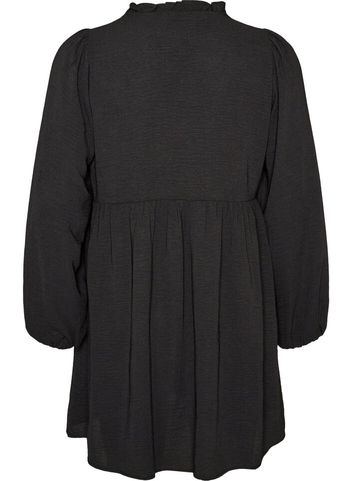 Robe coupe &eacute;vas&eacute;e avec une taille empire, Noir, Packshot image number 1