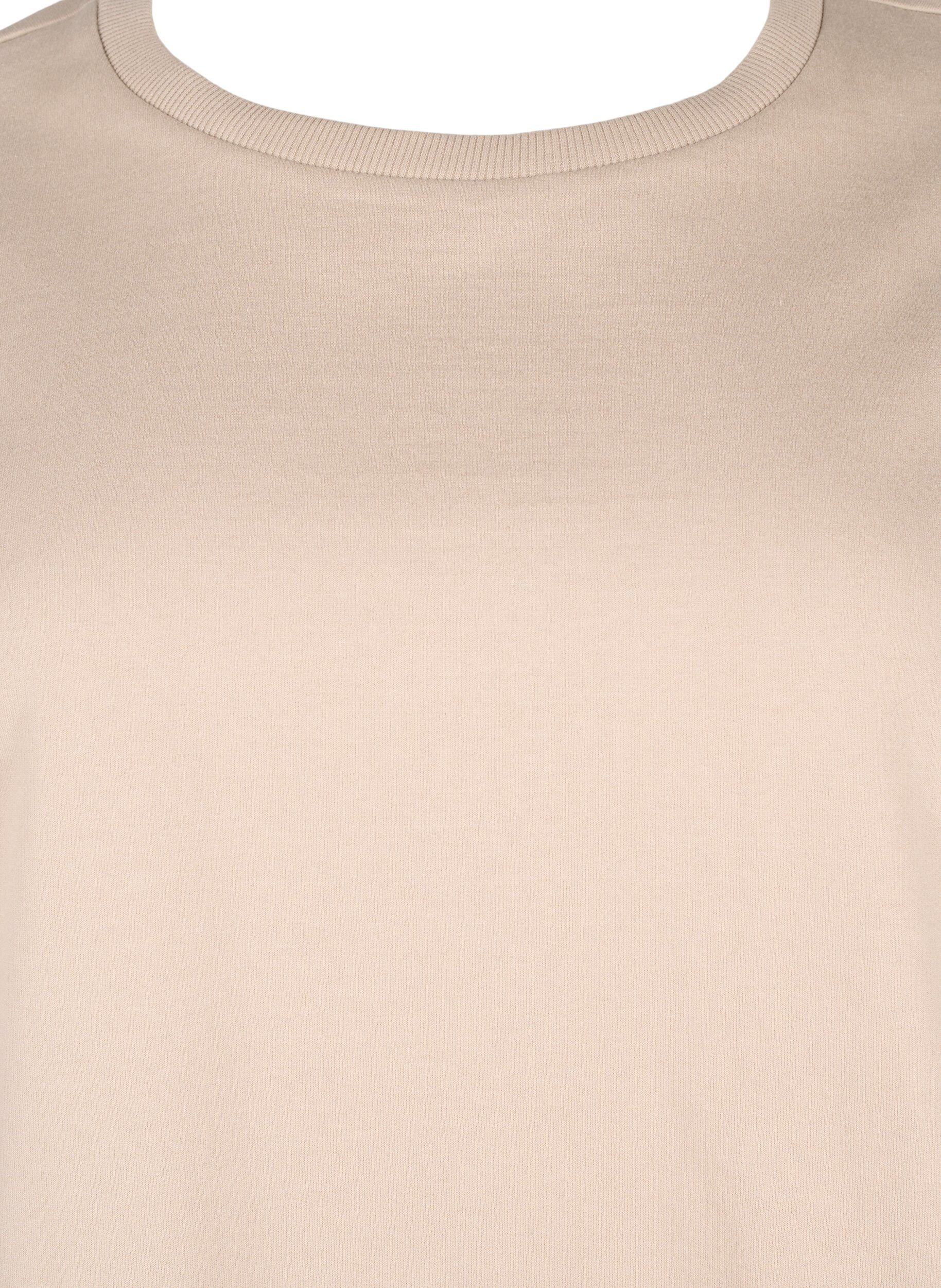 Zizzi Sweatshirt mit Rundhalsausschnitt, Simply Taupe, Packshot image number 2