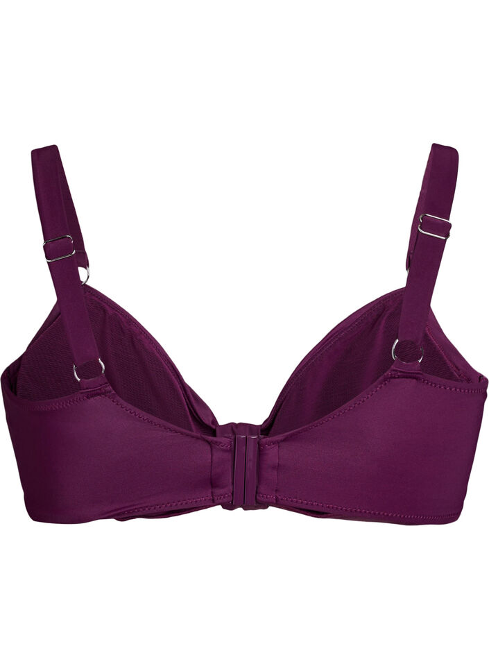 Haut de bikini avec armature et nœud détaillé, Violet, Packshot image number 1
