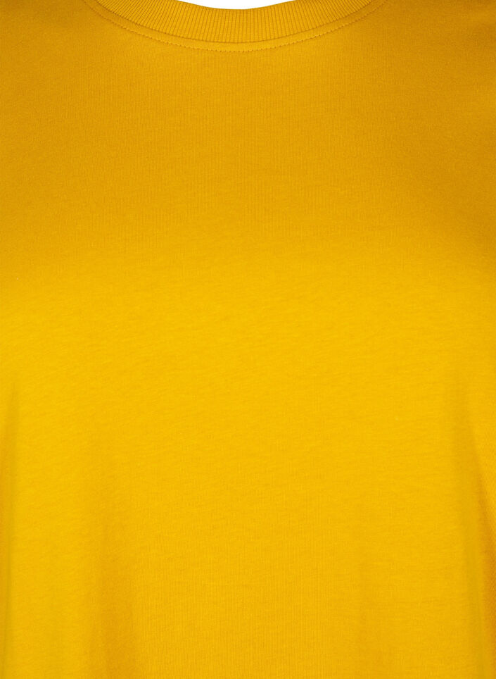 Basic-T-Shirt aus Baumwolle mit Rundhalsausschnitt, Gelb, Packshot image number 2