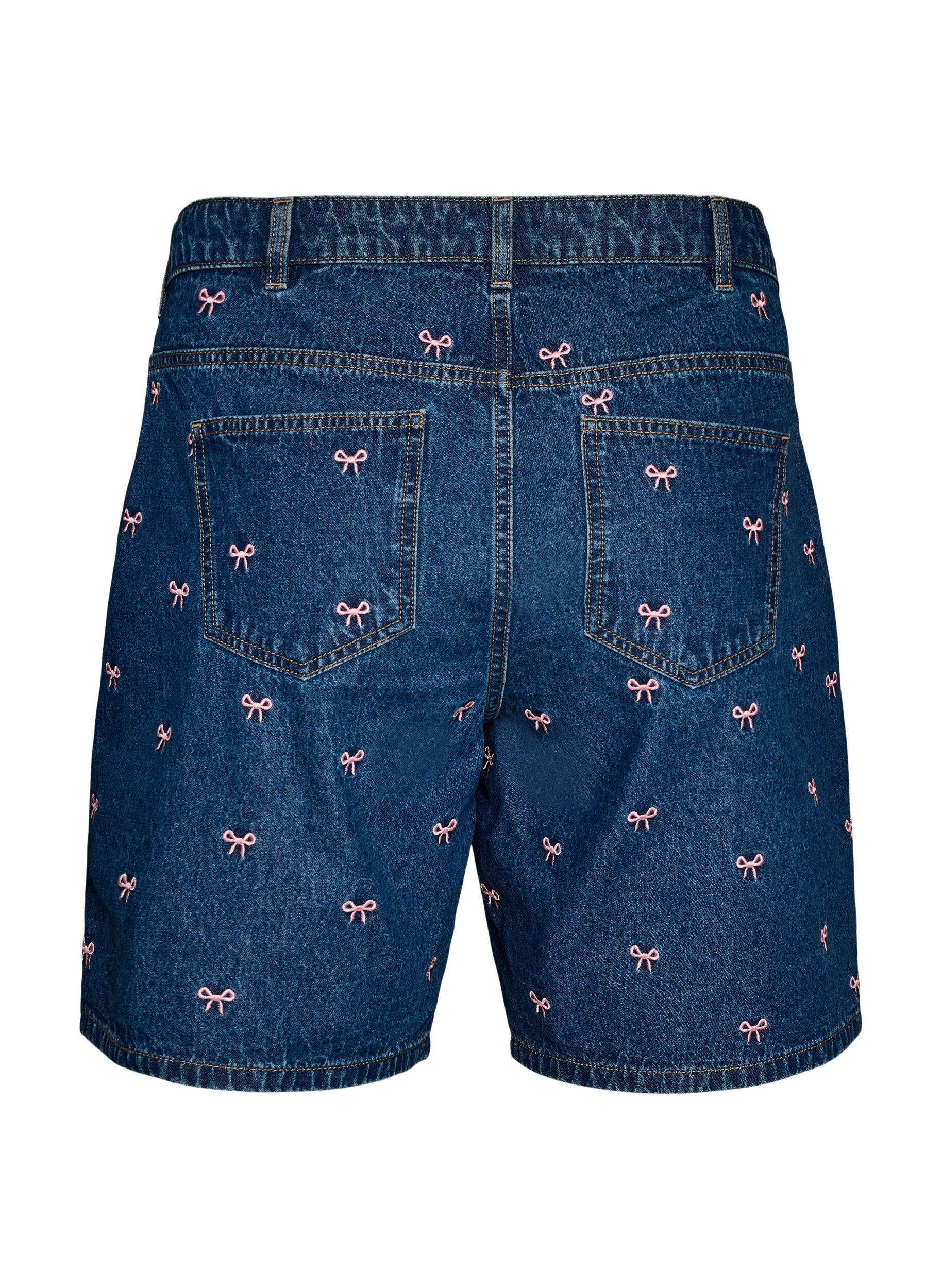 ZizziBestickte Denimshorts, Blau, Packshot image number 1