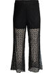 Pantalon &agrave; coupe ample en dentelle transparente, Noir, Packshot image number 0