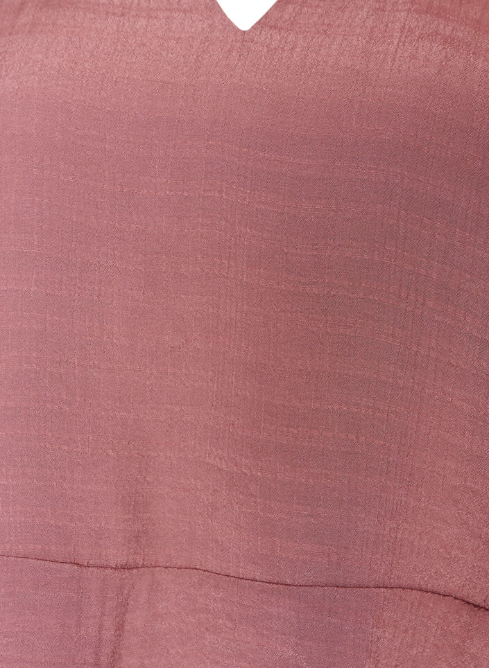Robe coupe &eacute;vas&eacute;e avec volants &eacute;tag&eacute;s, Rose, Packshot image number 2