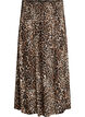 Jupe longue en viscose avec smocks, Marron, Packshot image number 0