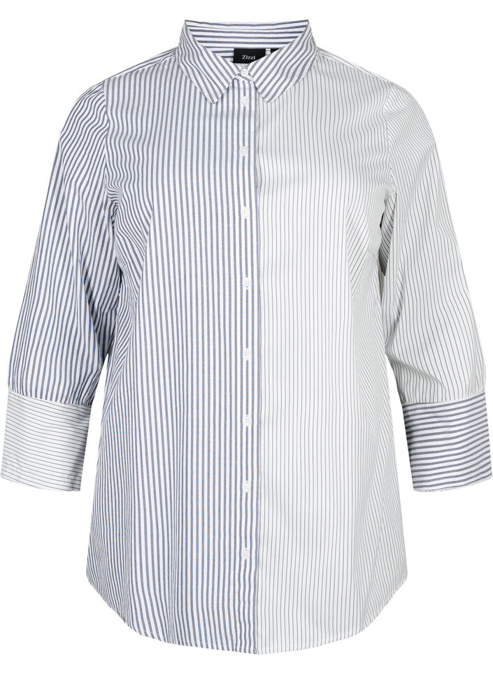 Chemise à manches longues avec rayures, Lava Smoke Stripe, Packshot image number 0