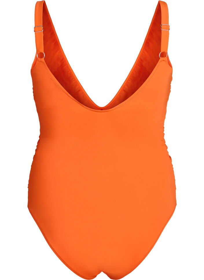 Maillot de bain avec volants et inserts amovibles, Orange, Packshot image number 1