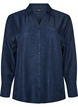 Chemise ample avec col en V, Bleu, Packshot image number 0