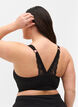 Soutien-gorge souple avec dos en dentelle, Black, Model image number 1
