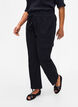 Pantalon ample en coton, Noir, Model image number 2