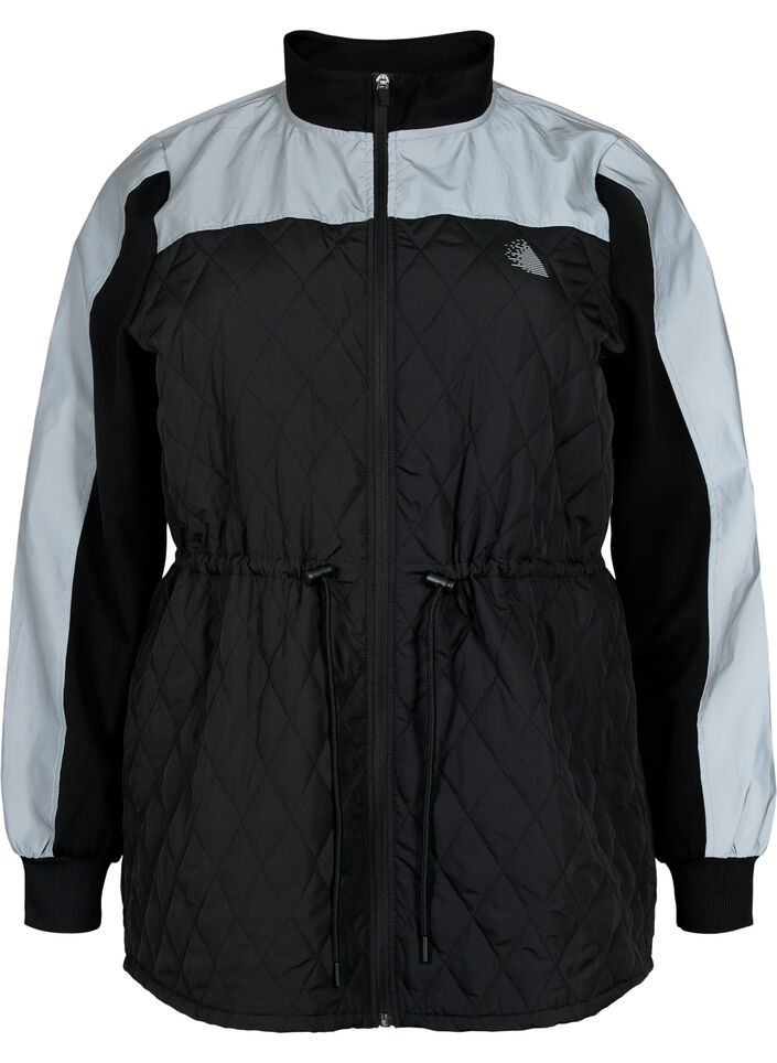 Veste de sport réfléchissante avec taille réglable, Black w. Reflex, Packshot image number 0