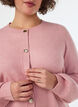 Strickjacke aus weichem Strick mit goldfarbenen Kn&ouml;pfen, Rot, Model image number 3