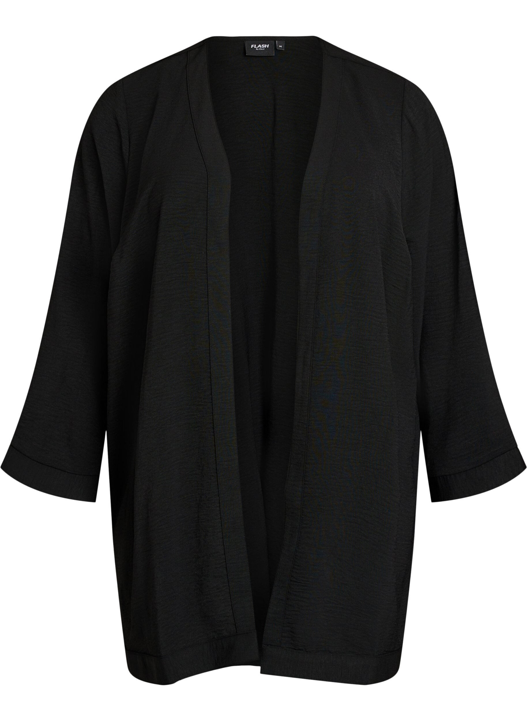 Zizzi Kimono avec manches 7/8, Noir, Packshot image number 0
