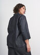 Denimbluse mit Glitzerfaden und 3/4-&Auml;rmeln, Grau, Model image number 2
