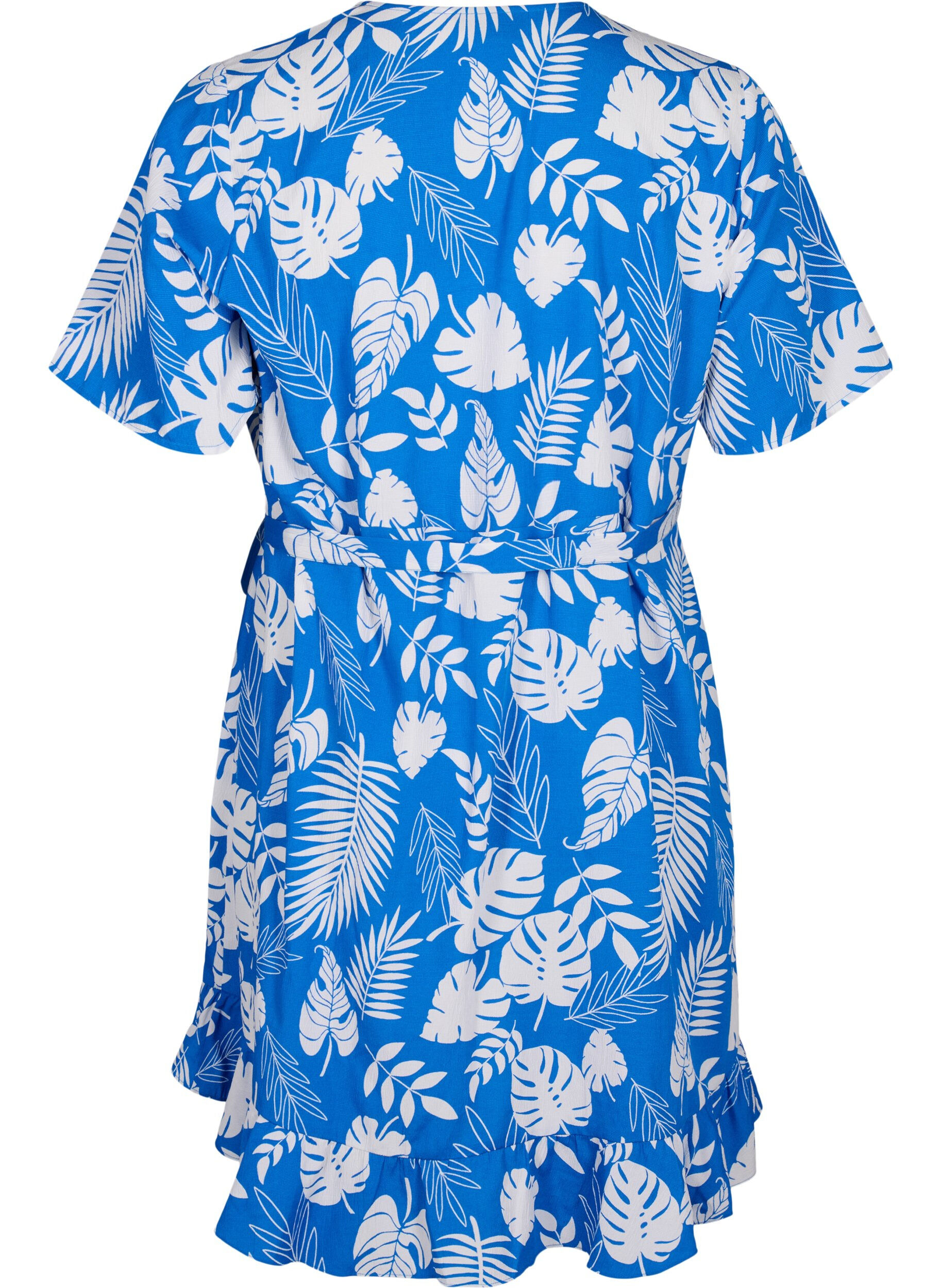 Zizzi FLASH &ndash; Wickelkleid mit kurzen &Auml;rmeln, Skydiver White AOP, Packshot image number 1