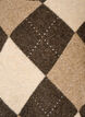 Haut en maille avec motif losanges et strass, Marron, Packshot image number 2