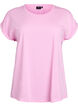 Kurz&auml;rmeliges T-Shirt aus einer Baumwollmischung, Pink, Packshot image number 0