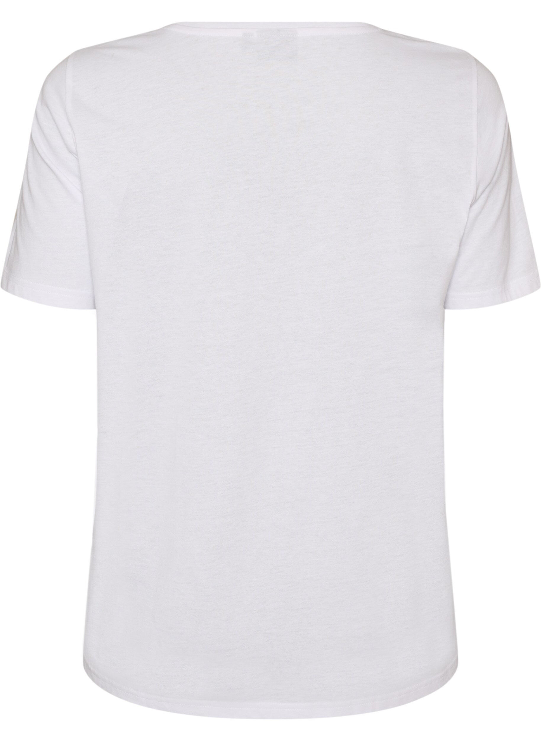 ZizziT-shirt imprim&eacute;, Blanc, Packshot image number 1