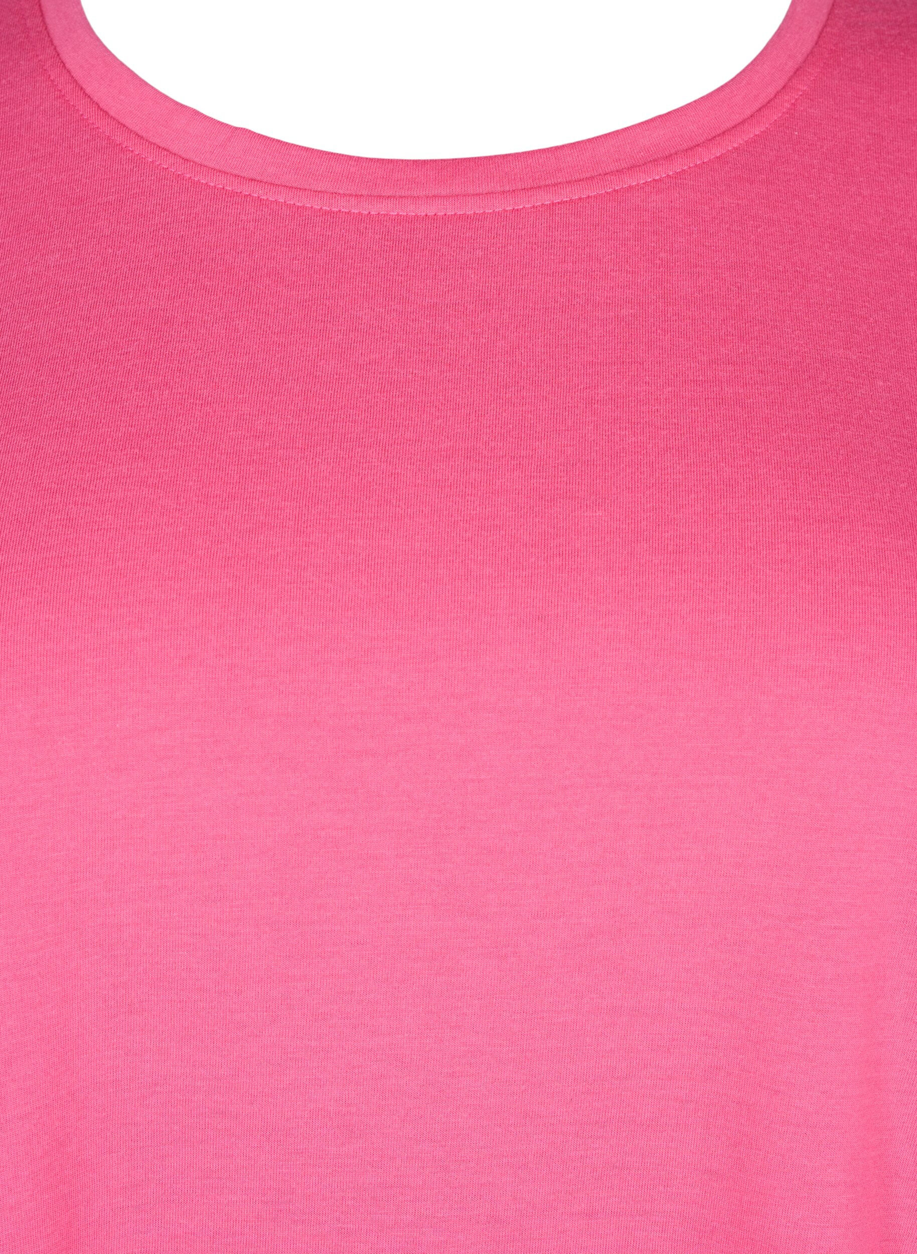 Zizzi FLASH - T-shirt &agrave; col rond, Hot Pink, Packshot image number 2
