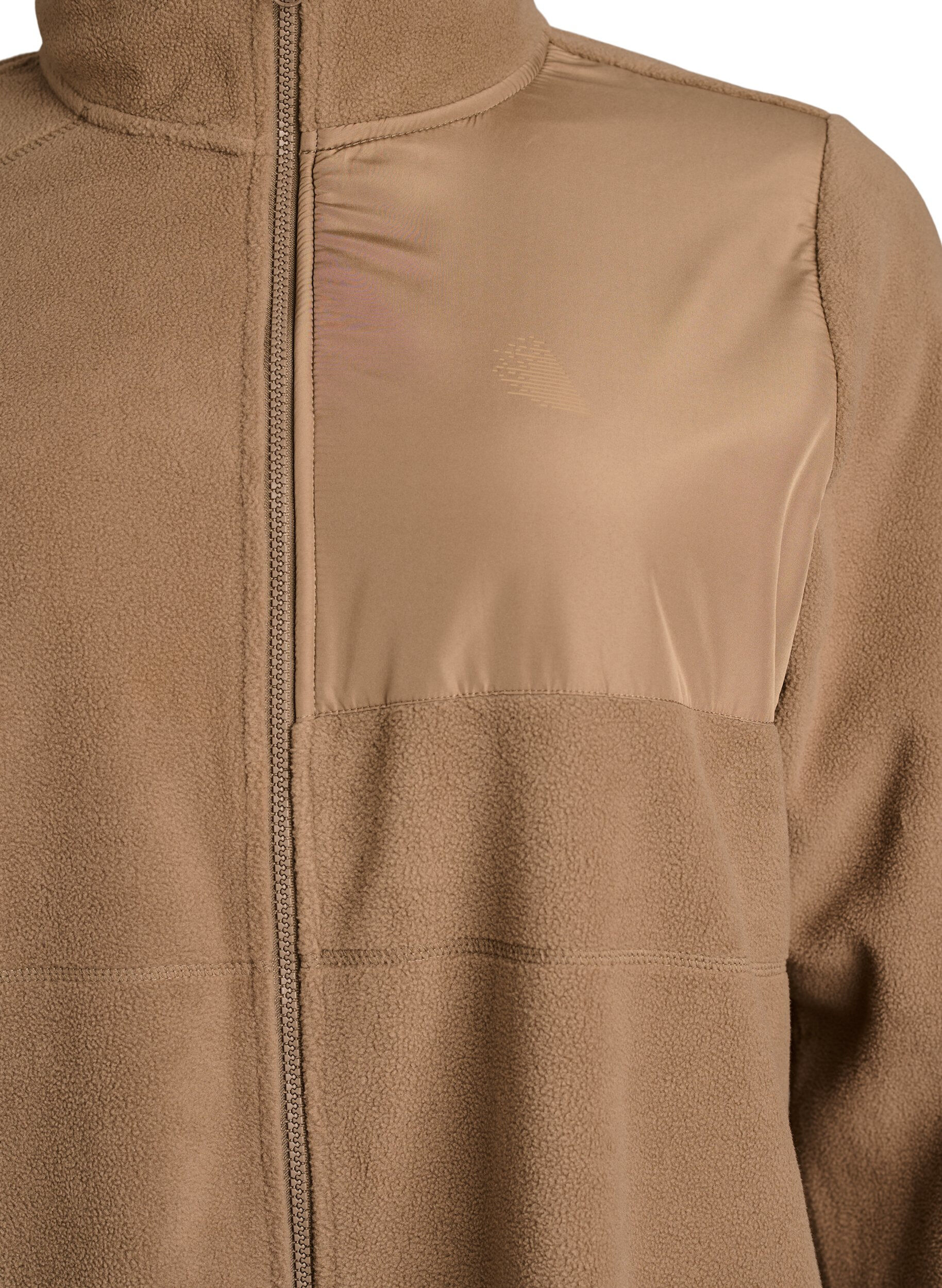 Zizzi Veste polaire avec col montant et zip, Marron, Packshot image number 2