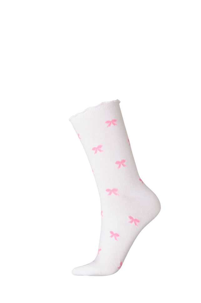 Socken aus Baumwolle mit Mustern, Wei&szlig;, Packshot image number 0