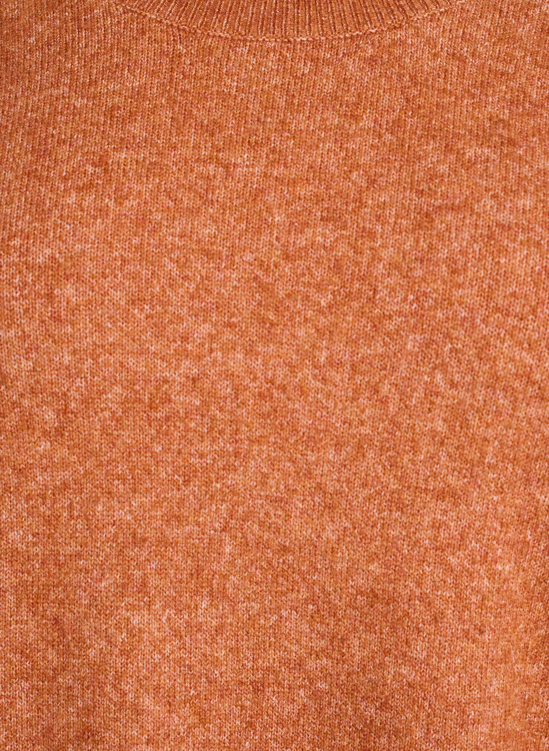 Zizzi Pull ample en maille avec coutures apparentes, Orange fonc&eacute;, Packshot image number 2