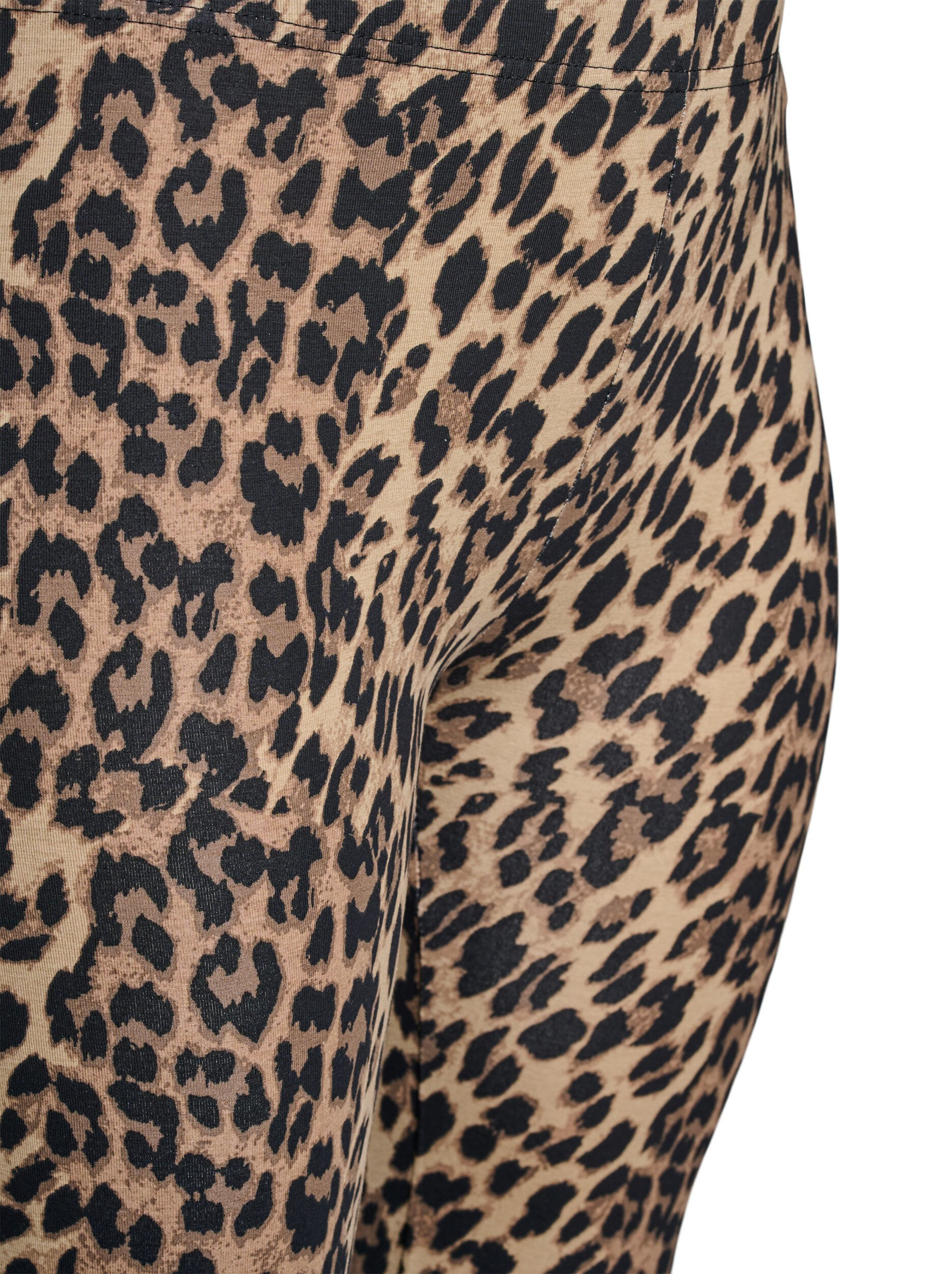 Zizzi Leggings en viscose imprim&eacute; z&egrave;bre, Marron, Packshot image number 2