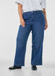 Jean Myra coupe large taille haute, Bleu, Model image number 2