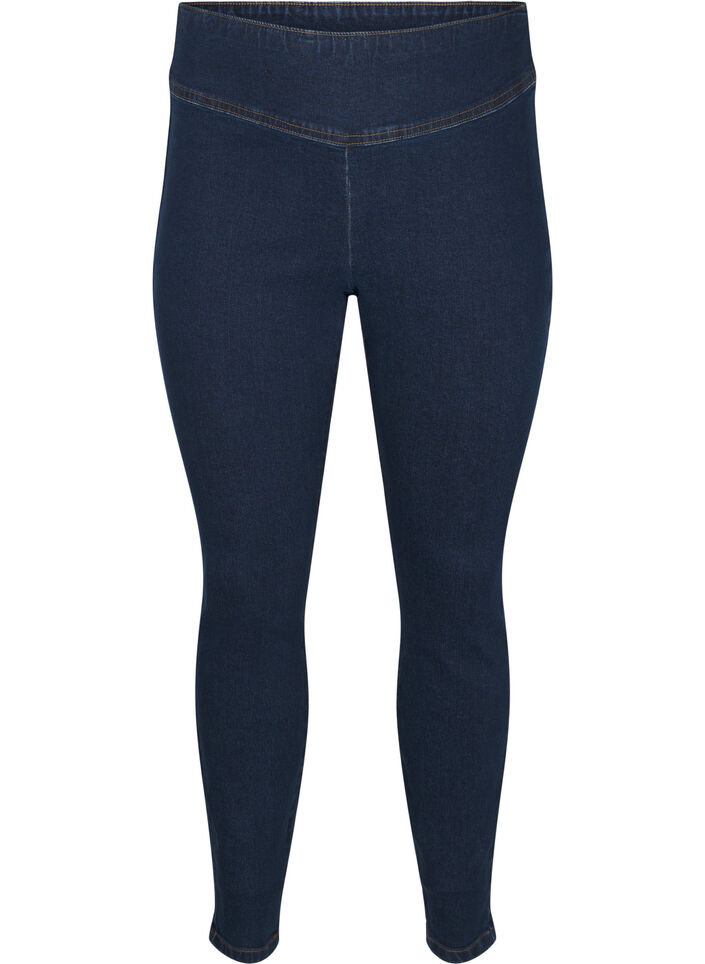Jeggings extensibles avec une taille haute, Bleu, Packshot image number 0