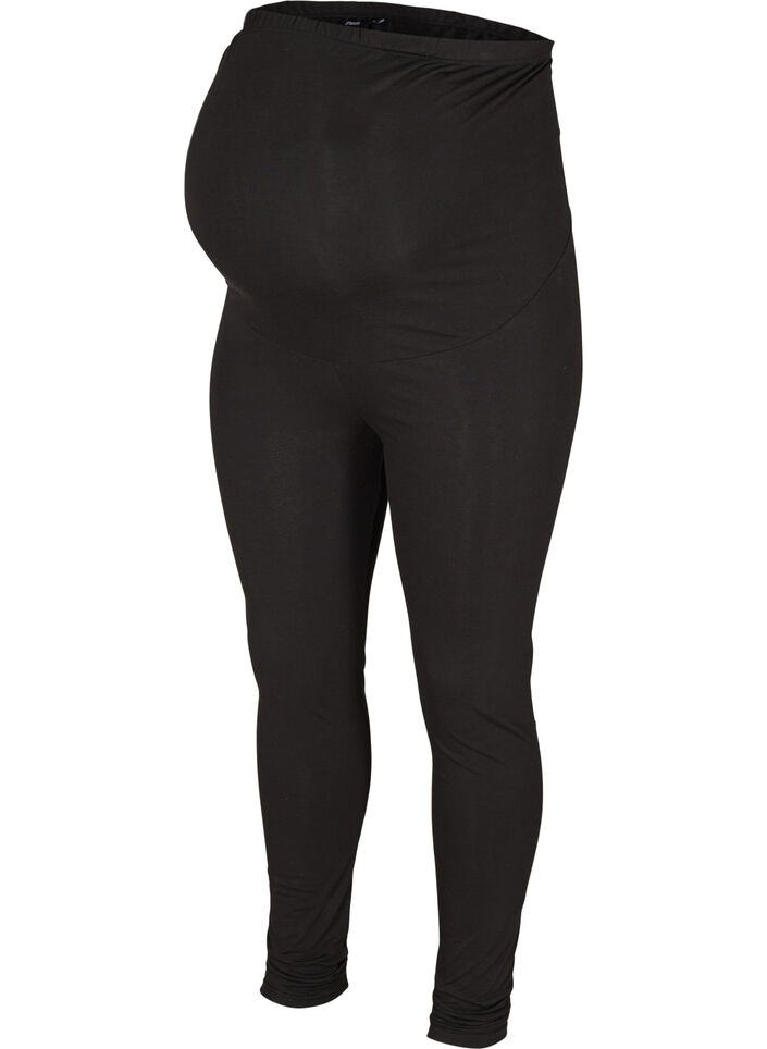 Leggings de grossesse en coton, Black, Packshot image number 0
