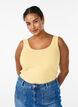 Einfarbiges Basic Top aus Baumwolle, Gelb, Model image number 0