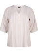 Gestreifte Bluse aus einer Leinen-Viskose-Mischung, Beige, Packshot image number 0