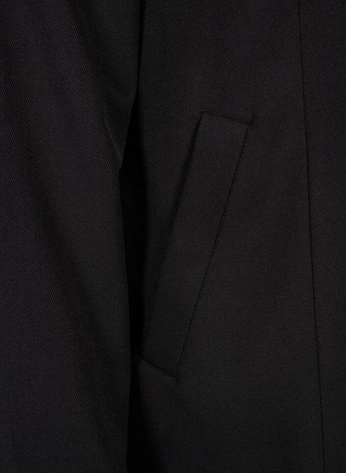 Frühlingsjacke mit verdeckter Knopfleiste, Black, Packshot image number 3