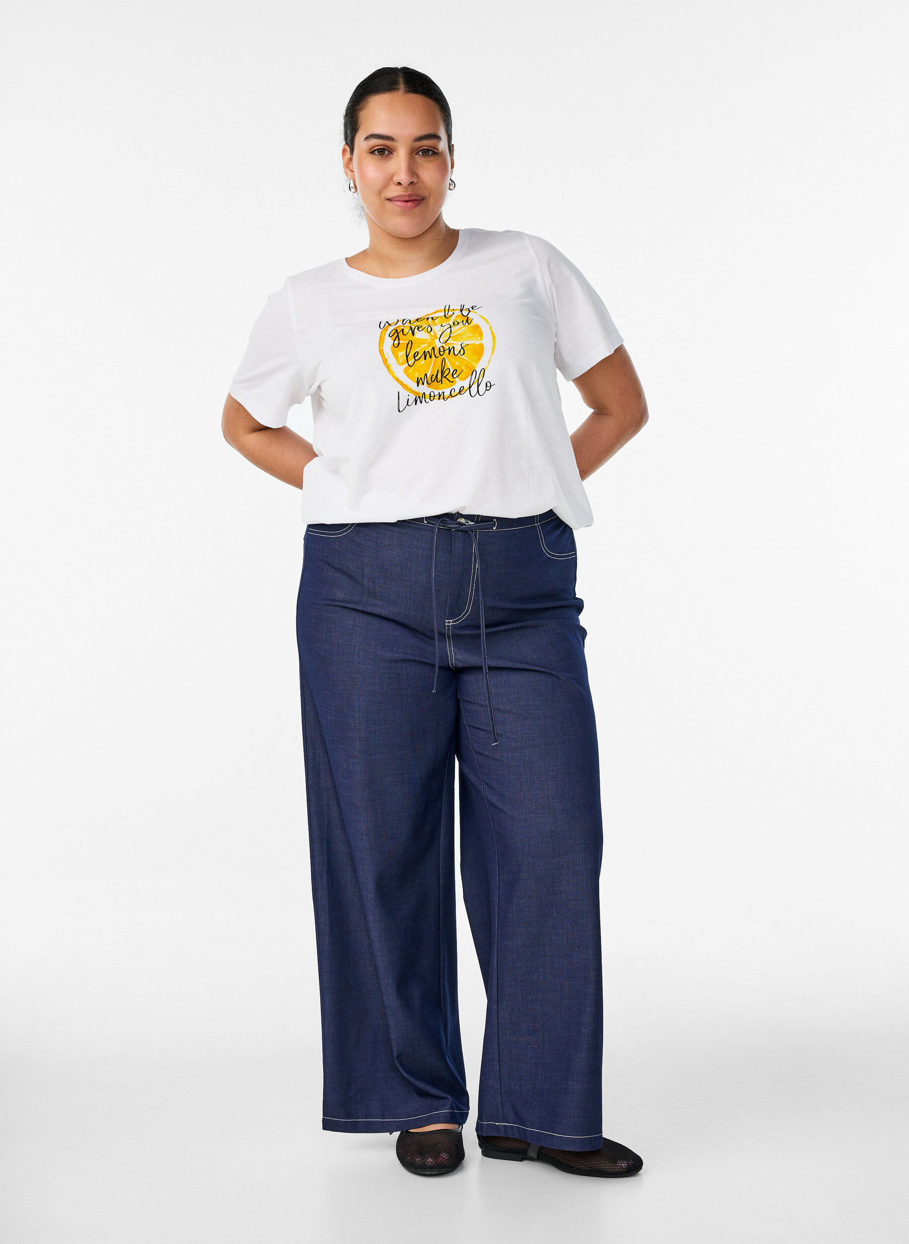 ZizziT-shirt imprim&eacute;, Blanc, Model image number 1