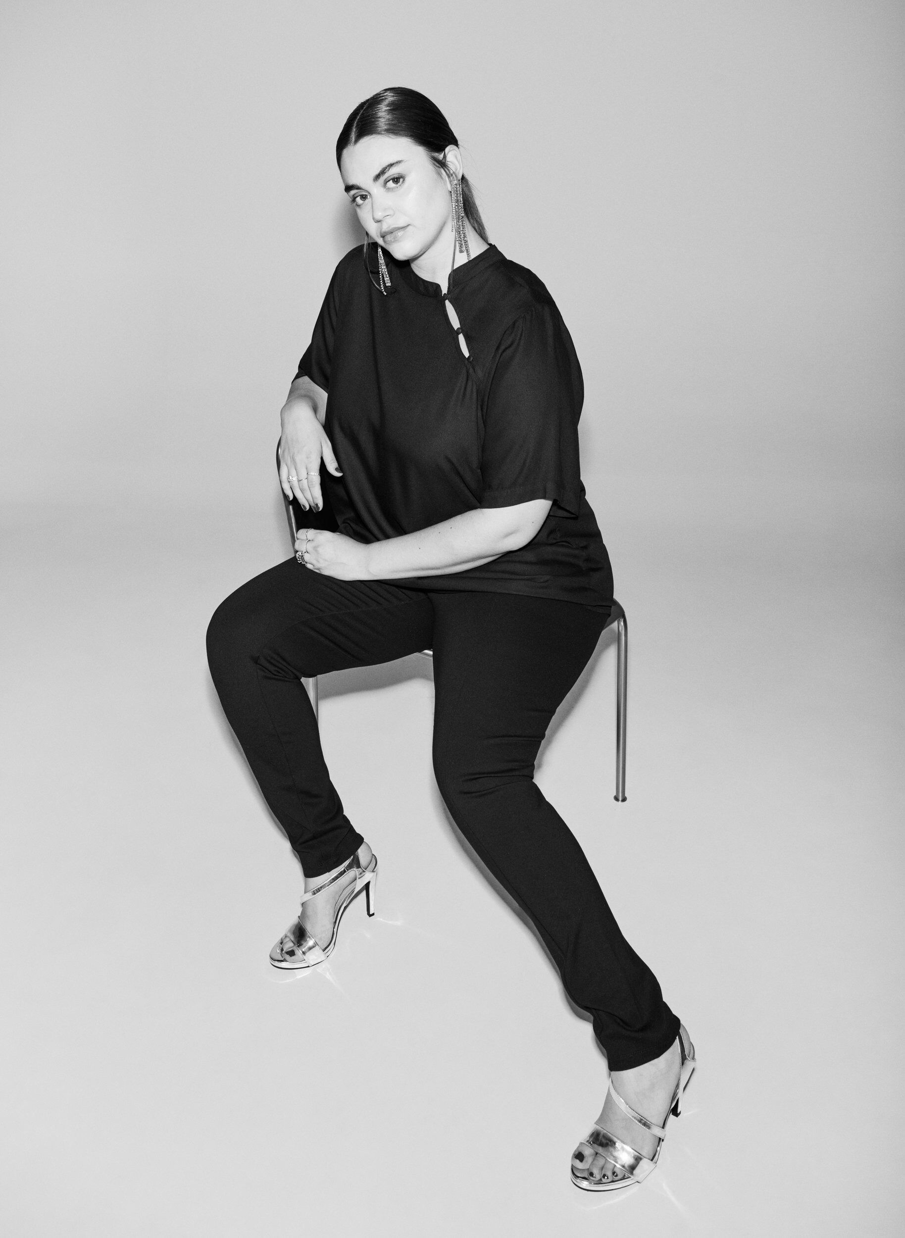 Zizzi Legging avec large &eacute;lastique &agrave; la taille, Noir, Image image number 0