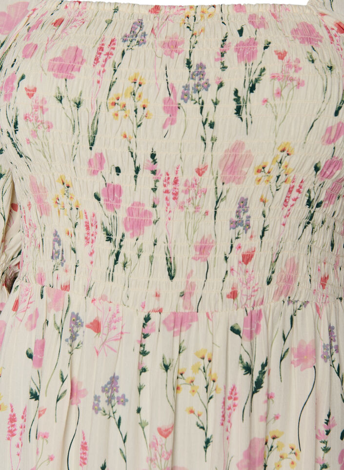 Robe d'&eacute;t&eacute; florale en viscose, Vanille, Packshot image number 2