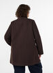 Manteau coupe &eacute;vas&eacute;e avec boutons dor&eacute;s, Marron, Model image number 2